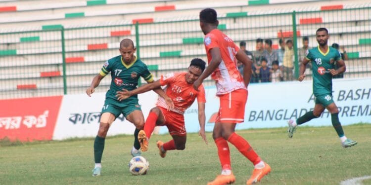 বিপিএলে শেখ জামাল-শেখ রাসেলের ড্র