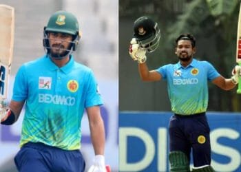 বিতর্কিত ম্যাচে শান্ত-নাঈমের সেঞ্চুরি