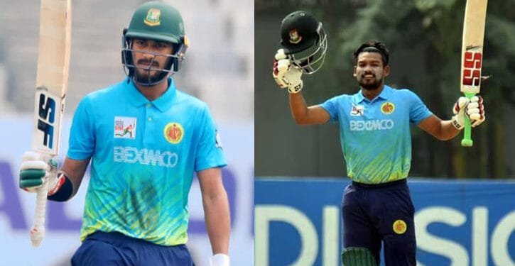 বিতর্কিত ম্যাচে শান্ত-নাঈমের সেঞ্চুরি