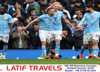 ৫ গোলে লুটনকে উড়িয়ে শীর্ষে হল্যান্ডদের সিটি