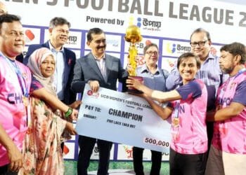 মেয়েদের ফুটবল লিগে চ্যাম্পিয়ন নাসরিন একাডেমি