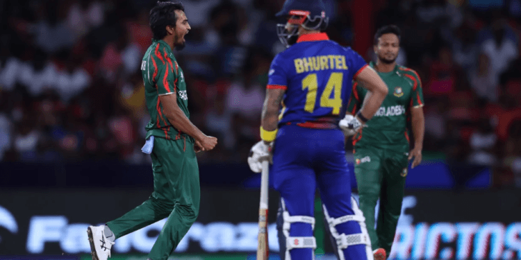 তানজীম সাকিবের আগুনে বোলিংয়ে নেপালকে উড়িয়ে সুপার এইটে বাংলাদেশ