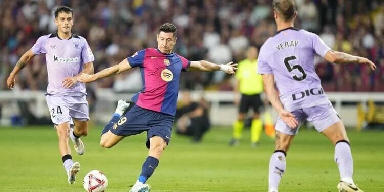 বিলবাও ম্যাচে ইয়ামাল-লেভার গোলে জিতল বার্সা