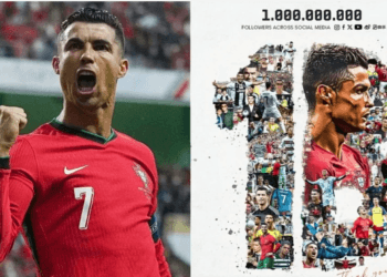 সবার আগে বিশ্বে রোনালদো ছুঁলেন ১০০ কোটির মাইলফলক