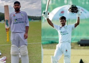 অমিতের ‘ডাবল সেঞ্চুরি’, গালিবের ‘সেঞ্চুরি’তে রান পাহাড়ে সিলেট