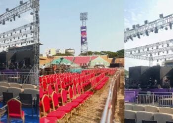 প্রস্তুুত বিপিএল মিউজিক ফেস্টের মঞ্চ, আসতে শুরু করেছেন দর্শকেরা