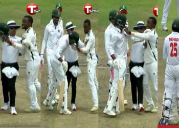 মিরপুরে ম্যাচ চলাকালে হাতাহাতিতে বাংলাদেশ ও সাউথ আফ্রিকার ক্রিকেটাররা