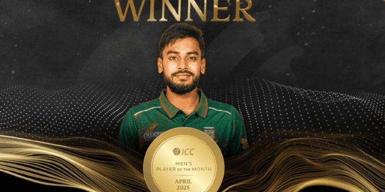 তৃতীয় বাংলাদেশী হয়ে আইসিসি মাসসেরা ক্রিকেটার মিরাজ