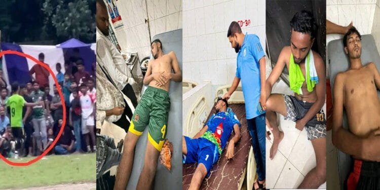 গোয়াইঘাটে সিলেটের ফুটবলারদের উপর হামলার ঘটনায় ক্ষুব্ধ ফুটবলাররা