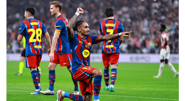 রাফিনিয়ার জোড়া গোলে সুপার কাপের ফাইনালে বার্সা