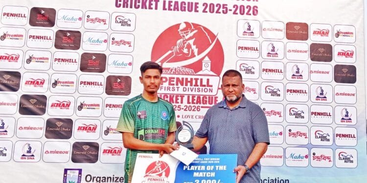 ম্যাচ সেরা সজীবে জিমখানার ১২৭ রানের জয়