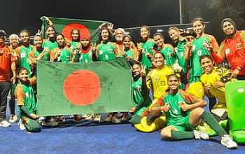 জয় দিয়েই প্রথমবার এশিয়ান গেমস হকিতে বাংলাদেশের মেয়েরা
