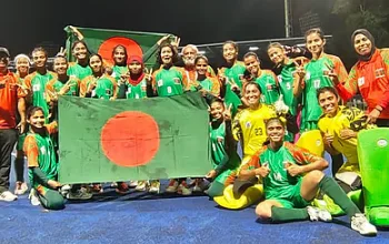 জয় দিয়েই প্রথমবার এশিয়ান গেমস হকিতে বাংলাদেশের মেয়েরা