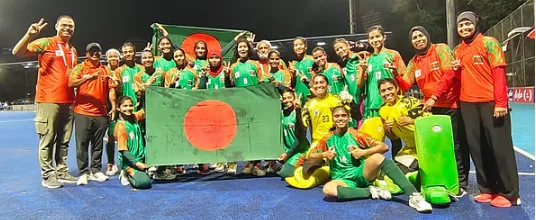 জয় দিয়েই প্রথমবার এশিয়ান গেমস হকিতে বাংলাদেশের মেয়েরা