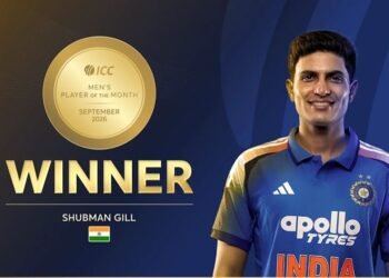 রেকর্ড পঞ্চমবারের মতো আইসিসির মাসে সেরা ক্রিকেটার গিল