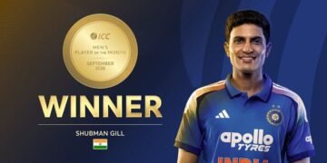 রেকর্ড পঞ্চমবারের মতো আইসিসির মাসে সেরা ক্রিকেটার গিল